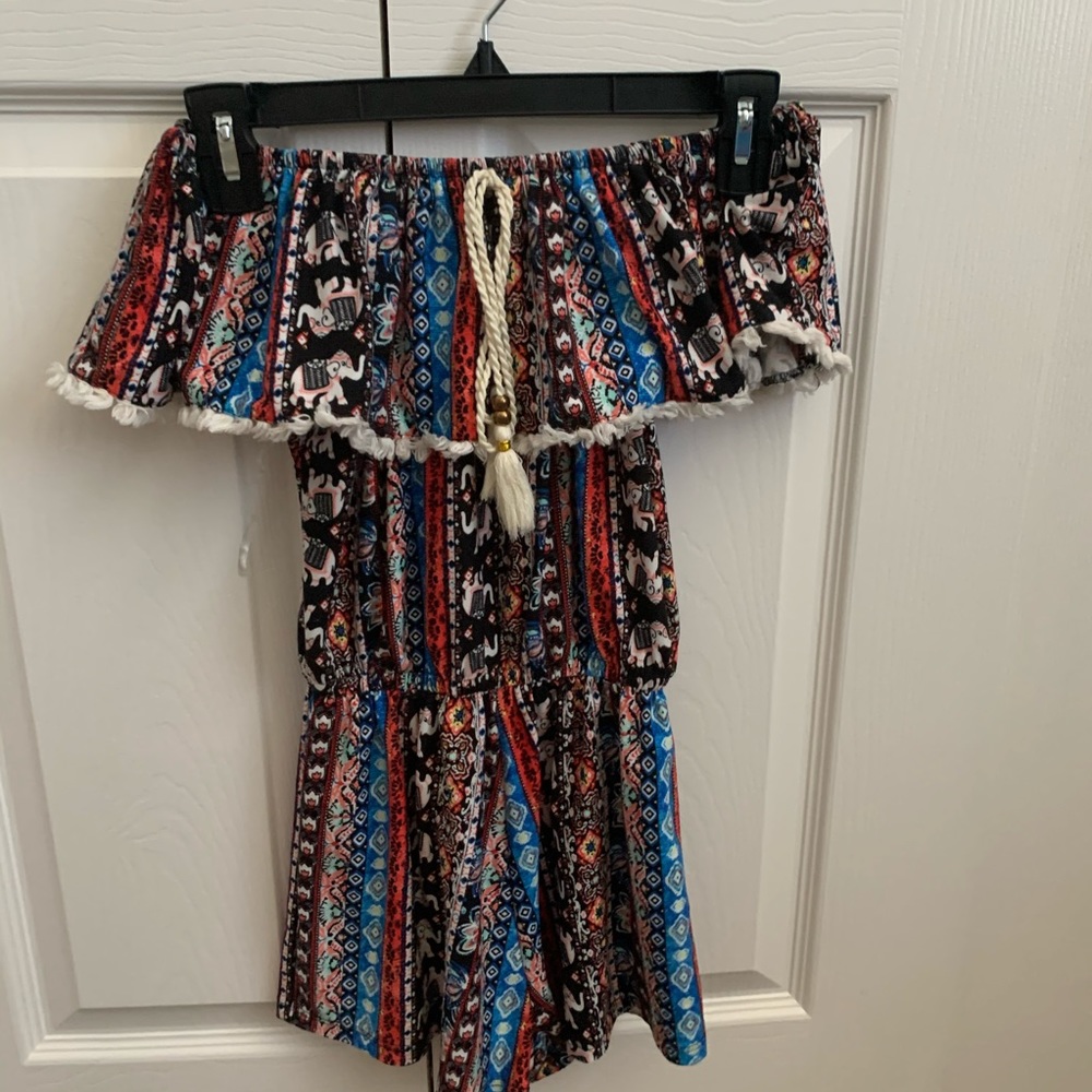 Aztec print romper